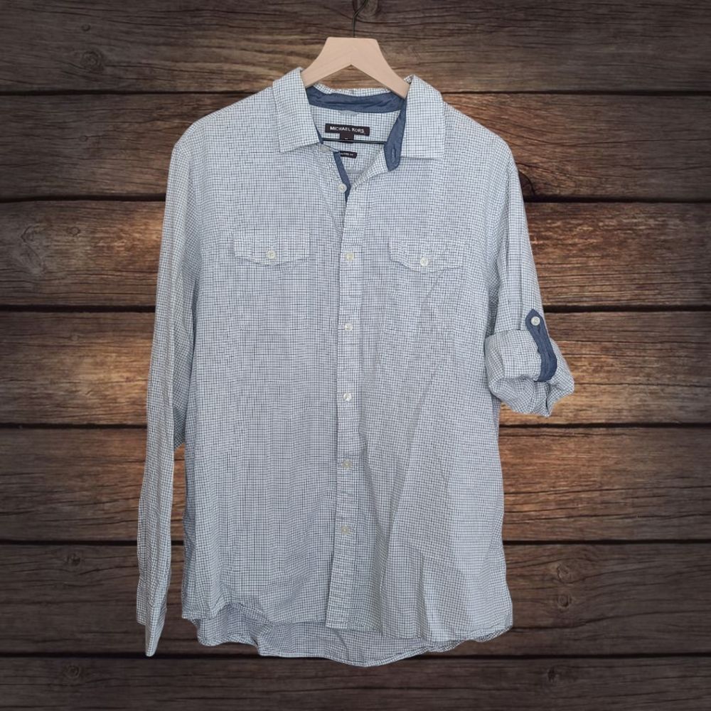 Michael Kors Mens Woven Shirt Size XL
